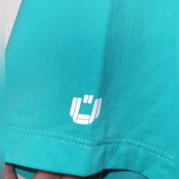 IBKUL Men's Cool Feel T Shirt Size Large NWT UPF 50 Aqua Blue - Picture 3 of 10